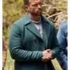 Marcus Brodie TV Series Finding Mr. Christmas Sea Green Wool Peacoat