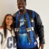 Marcus Thuram Personalized Blue And Black Stripes Jacket