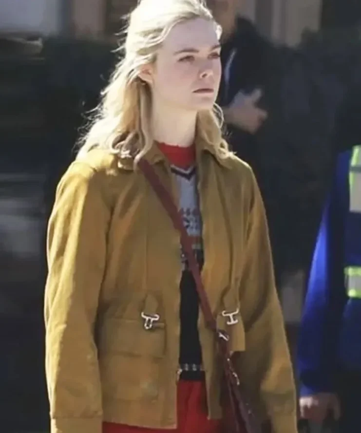 Margos Got Money Troubles 2026 Elle Fanning Brown Jacket