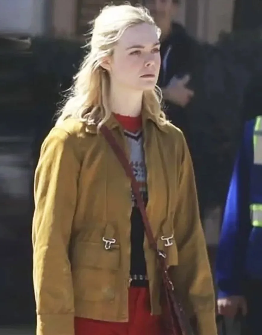 Margos Got Money Troubles 2026 Elle Fanning Brown Jacket