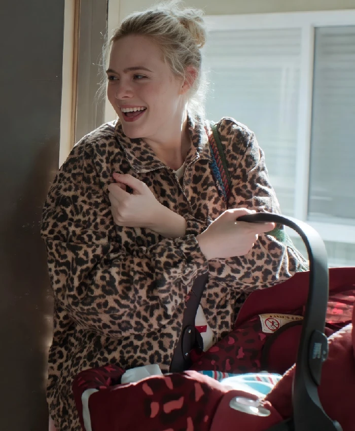 Margos Got Money Troubles 2026 Elle Fanning Leopard Print Jacket