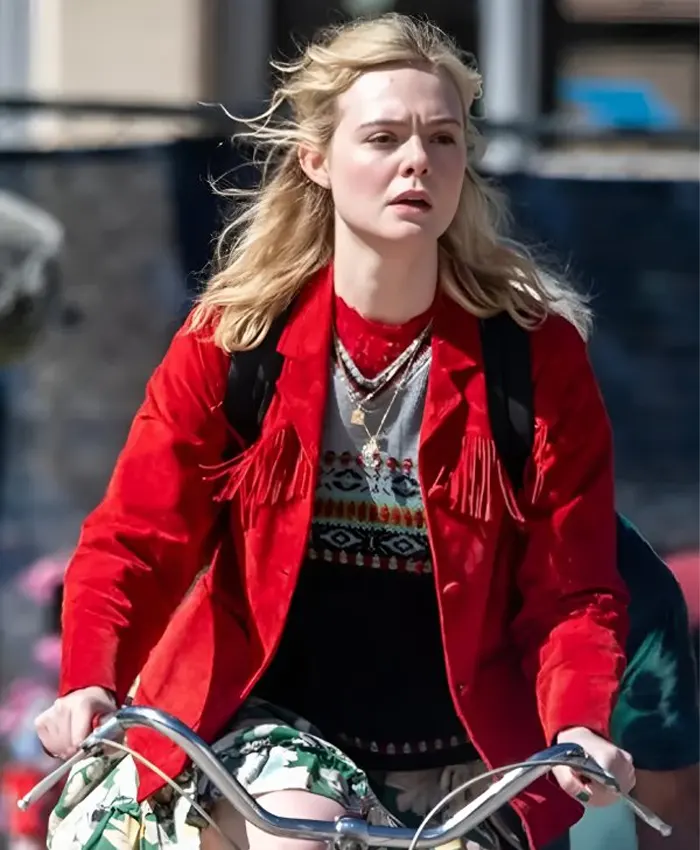 Margos Got Money Troubles Elle Fanning Fringe Jacket