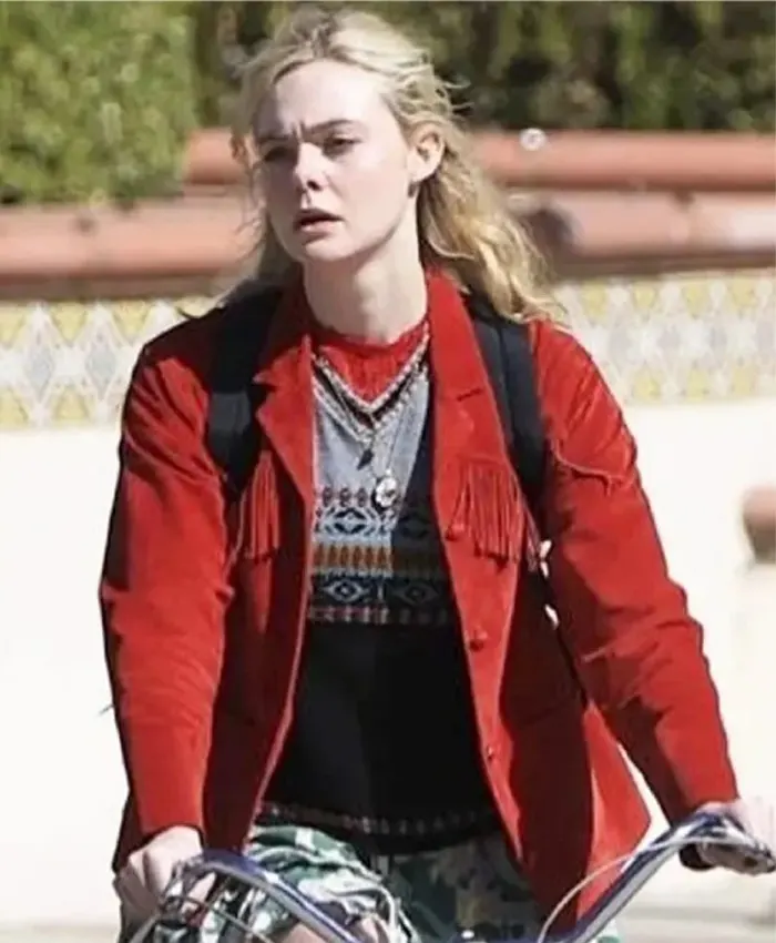 Margos Got Money Troubles Elle Fanning Red Jacket