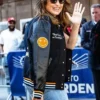 Mariska Hargitay Black NY Varsity Knicks Jacket
