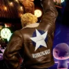 Mark of the Wolves Terry Bogard Brown Shearling Leather Jacket