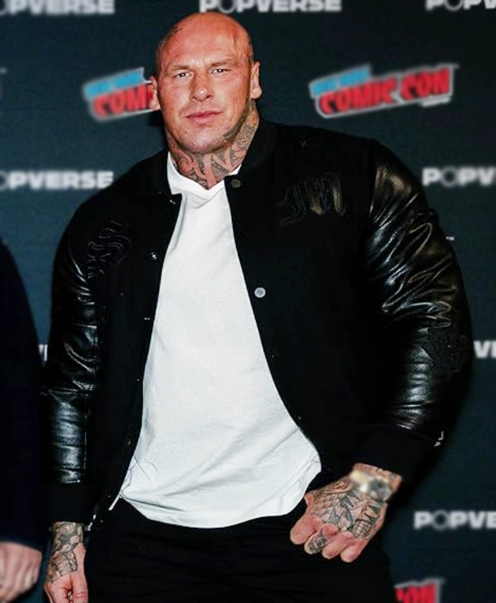 Martyn Ford Mortal Kombat 2 Movie Premier Black Varsity Jacket
