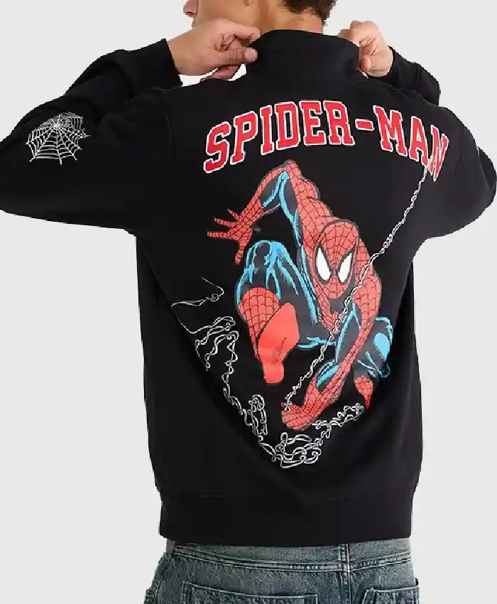 Marvel Aeropostale Spider-Man Track Jacket Back