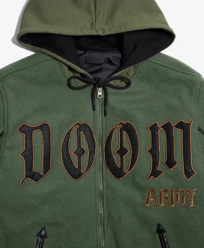 Marvel Doctor Doom Army Hooded Varsity Jacket