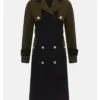 Mary Fitzgerald Tv Series Selling Sunset Season 5 Episode 05 Wool Green Trench Coat