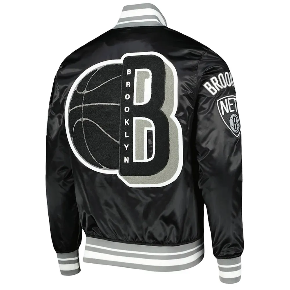 Mash Up Capsule Brooklyn Nets Satin Jacket Back