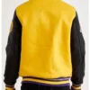 Mash Up LA Lakers Yellow And Black Varsity Jacket