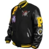 Mash Up Pittsburgh Pirates Logo Black Letterman Varsity Jacket