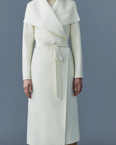 Matlock S01 Olympia White Long Coat For Sale