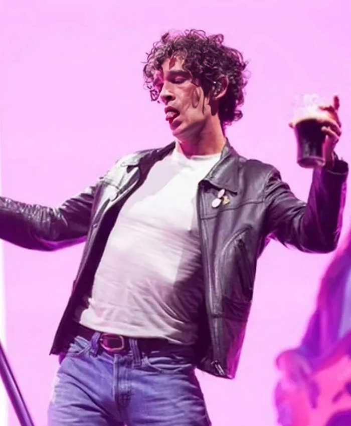 Matty Healy The 1975 Leather Jacket - Image 2