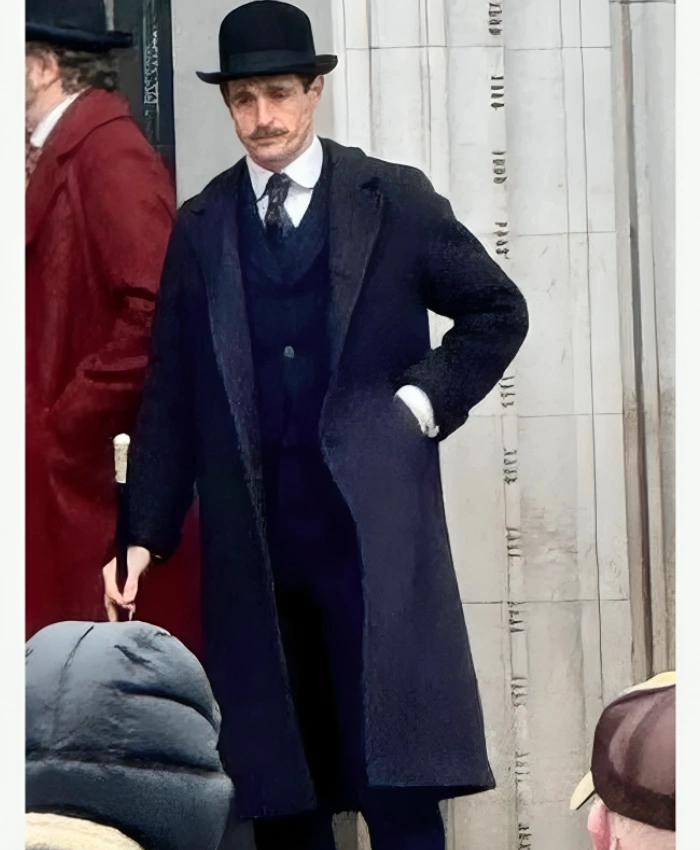 Max Irons Young Sherlock TV Series 2026 Mycroft Holmes Black Wool Coat