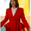 Maya Rudolph Loot S03 Molly Wells Red Ruffled Blazer