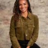Mekia Cox TV Series The Rookie S08 Promo Nyla Harper Suede Jacket