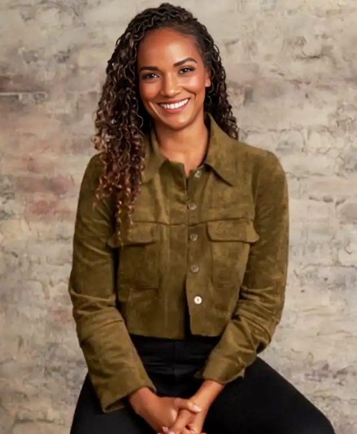 Mekia Cox TV Series The Rookie S08 Promo Nyla Harper Suede Jacket
