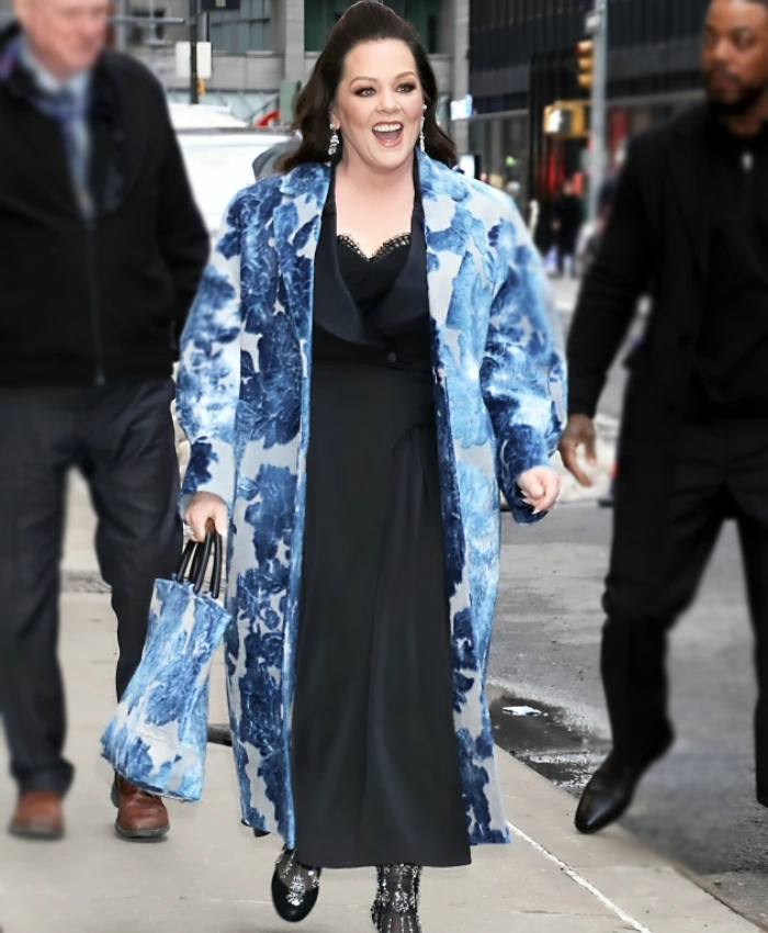 Melissa McCarthy The Late Show 2026 Floral Coat