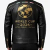 Men FIFA World Cup 2026 Black Leather Jacket