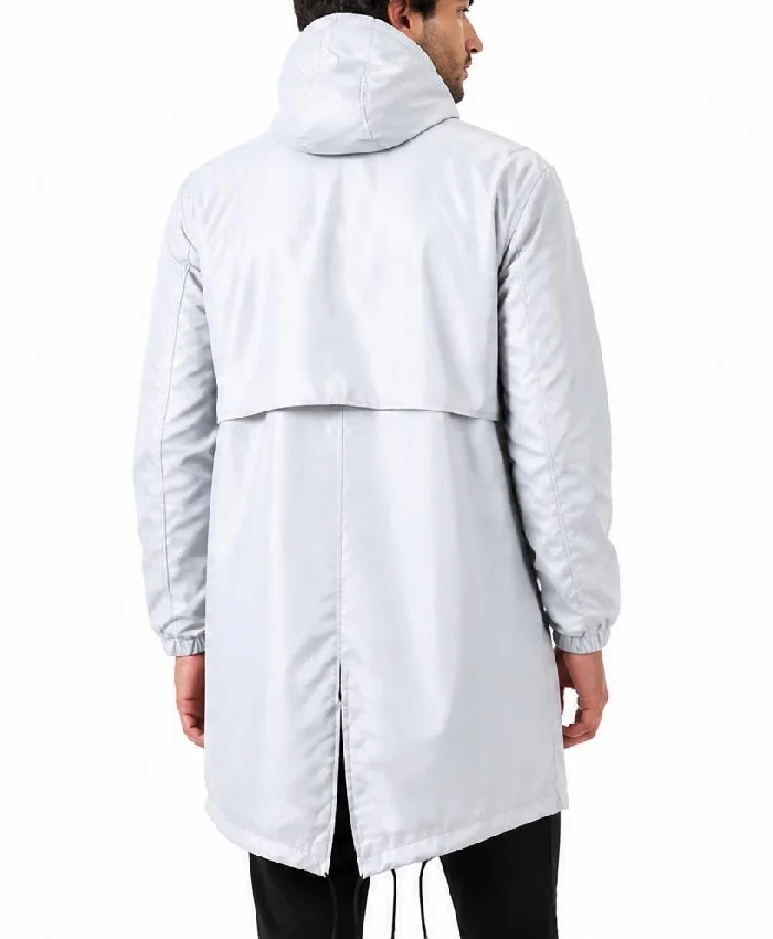 Men Feel The Beat Sofia Carson Silver Coat