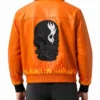 Men Flame Skull Leather Jacket