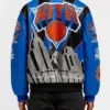 Men New York Knicks Leather Jacket