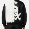 Men Supreme Chicago White Sox Leather Varsity Jacket