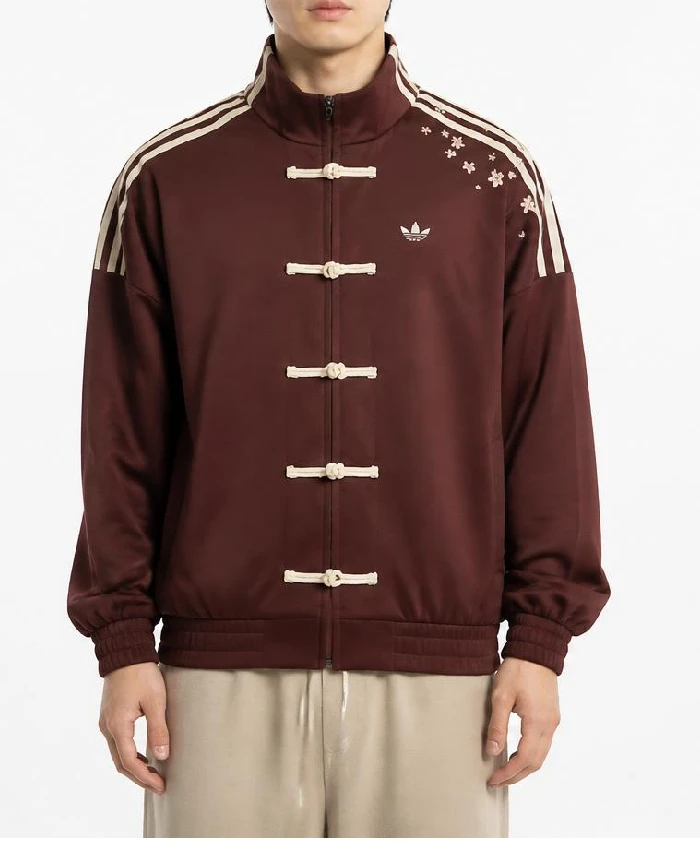 Mens Adidas Cherry Blossom Brown Jacket