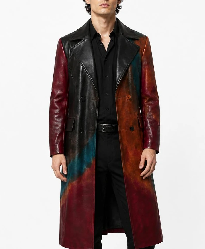 Mens American Idol S24 Alicia Keys Leather Coat
