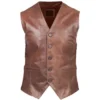Mens Auden Brown Leather Vest