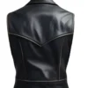 Mens Black Biker Leather Vest