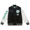 Mens Black White Boston Celtics Varsity Jacket