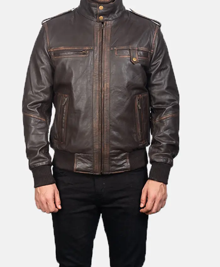 Mens Bomber Biker Jacket