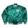 Mens Boston Celtics Jacket Vintage Bomber Chalk Line Rare Satin