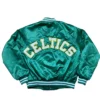 Mens Boston Celtics Jacket Vintage Bomber Chalk Line Rare Satin Sale