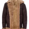 Mens Brown Sheepskin Vintage Flying Jacket