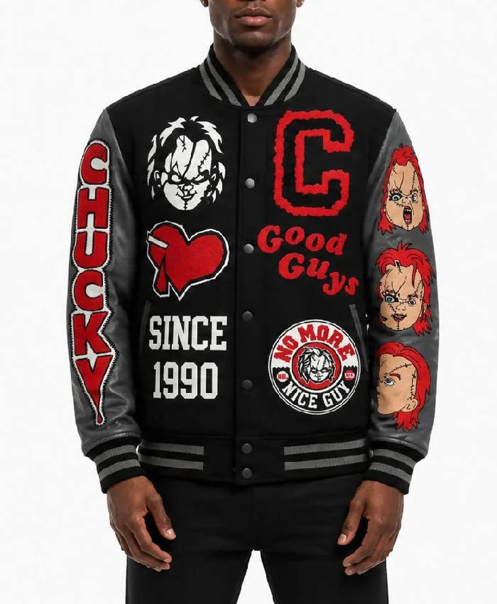 Mens Chucky Since 1990 Good Guys Black Jacket