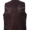 Mens Classic Brown Western Leather Vest