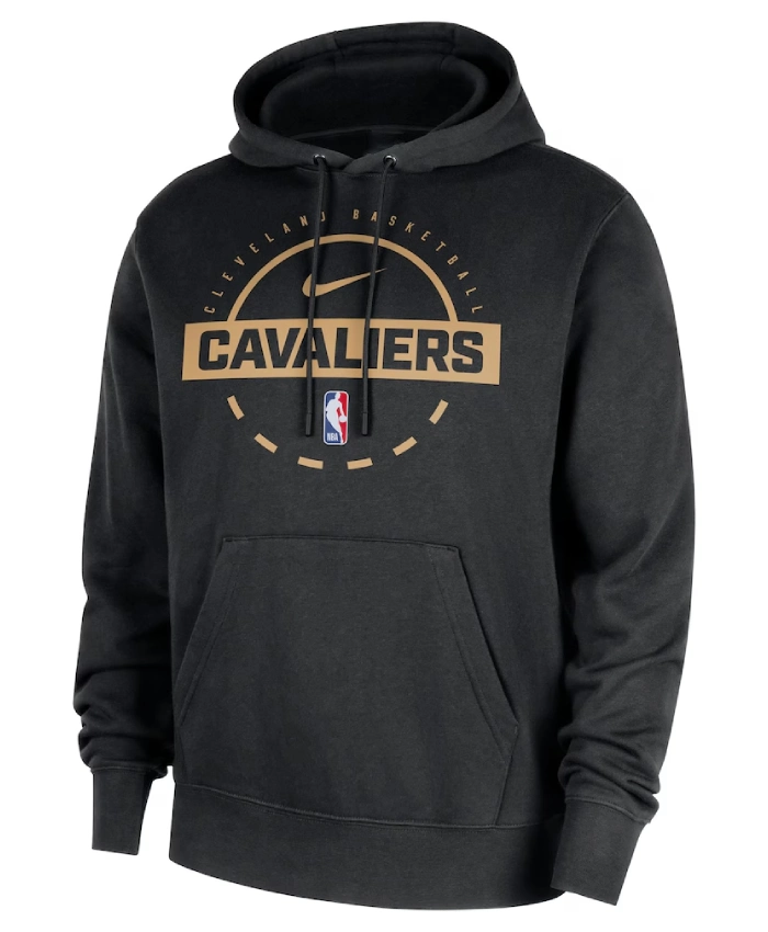 Mens Cleveland Cavaliers Nike Black Practice Club Black Pullover Hoodie