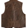 Mens Cowboy Brown Sheepskin Leather Vest