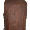 Mens Cowhide Biker Leather Brown Vest