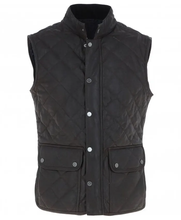 Men's Diamond Black Quilted Vest
