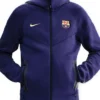 Mens FC Barcelona Nike Tech Windrunner Full Zip Soccer Hoodie
