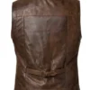 Mens Hunting Brown Vintage Leather Vest