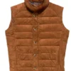 Mens Jackson Brown Suede Leather Vest