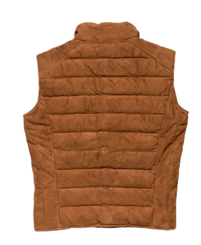Mens Jackson Suede Brown Leather Vest