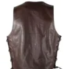 Mens Motorcycle Dark Brown Leather Vest