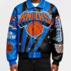 Mens New York Knicks Leather Jacket