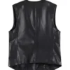 Mens PU Leather Black Vest